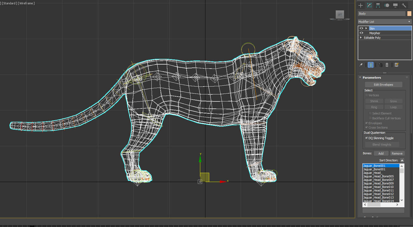 Rigged Jaguar 3D Model