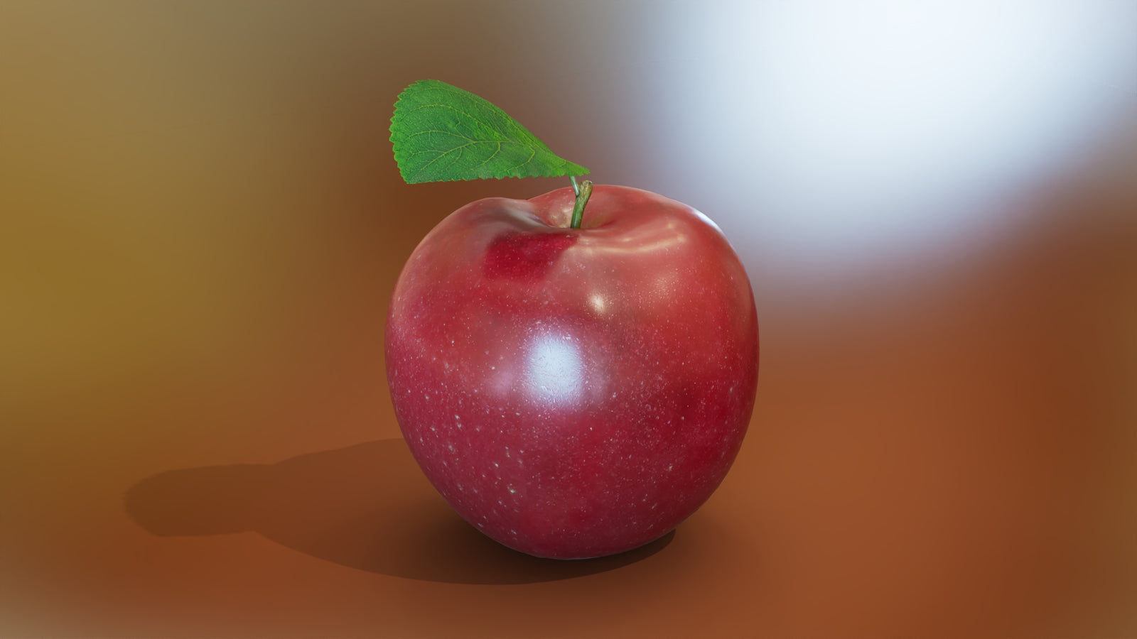 Red Apple 3D Model 360° view 2 frame 3
