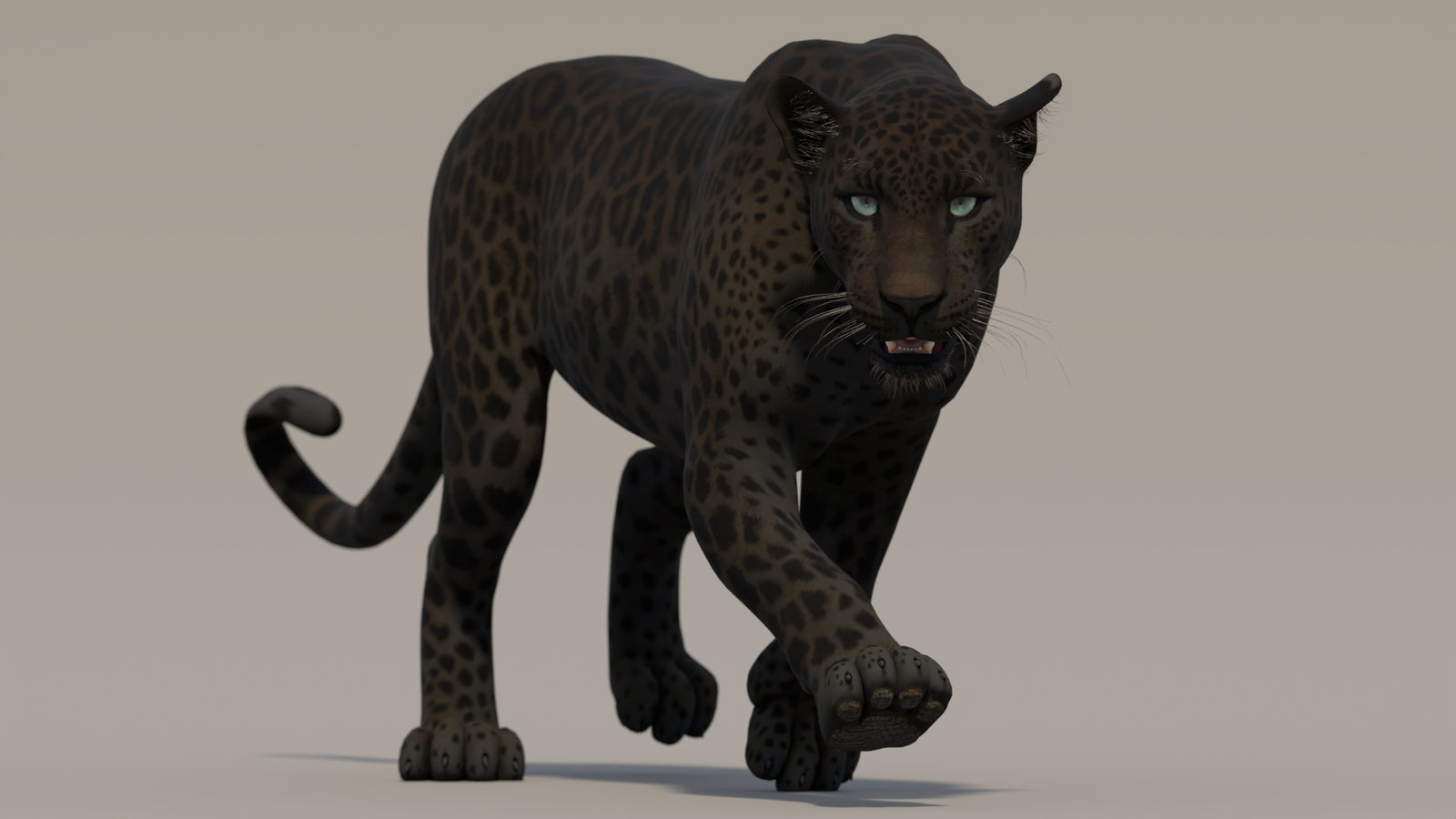 Animated Black Panther 3D Model 360° view 2 frame 7