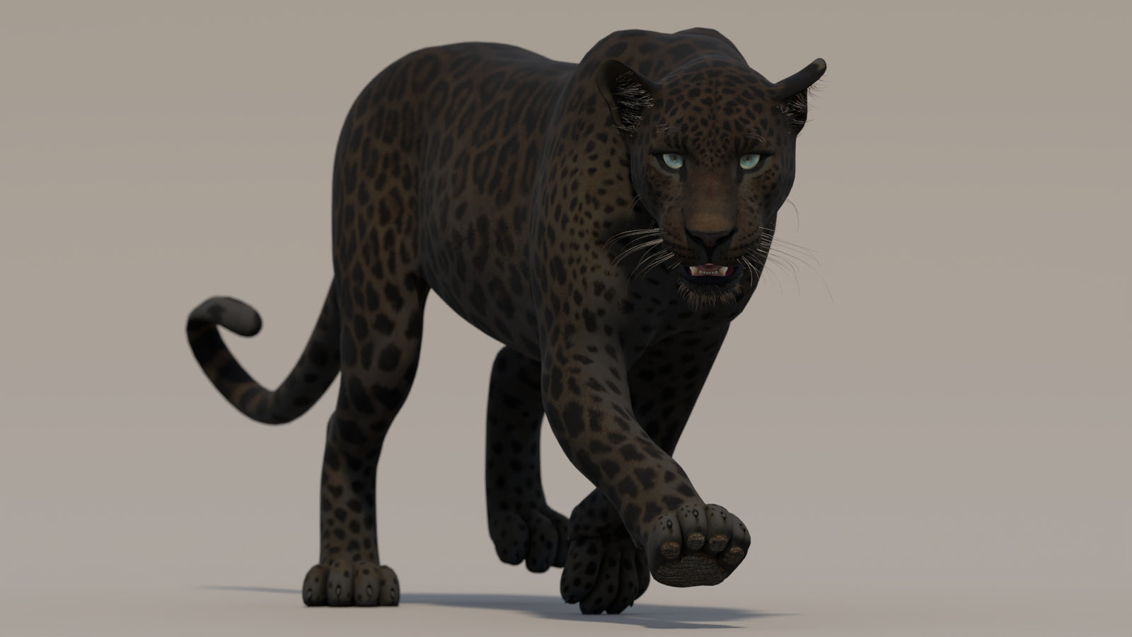 Animated Black Panther 3D Model 360° view 2 frame 8