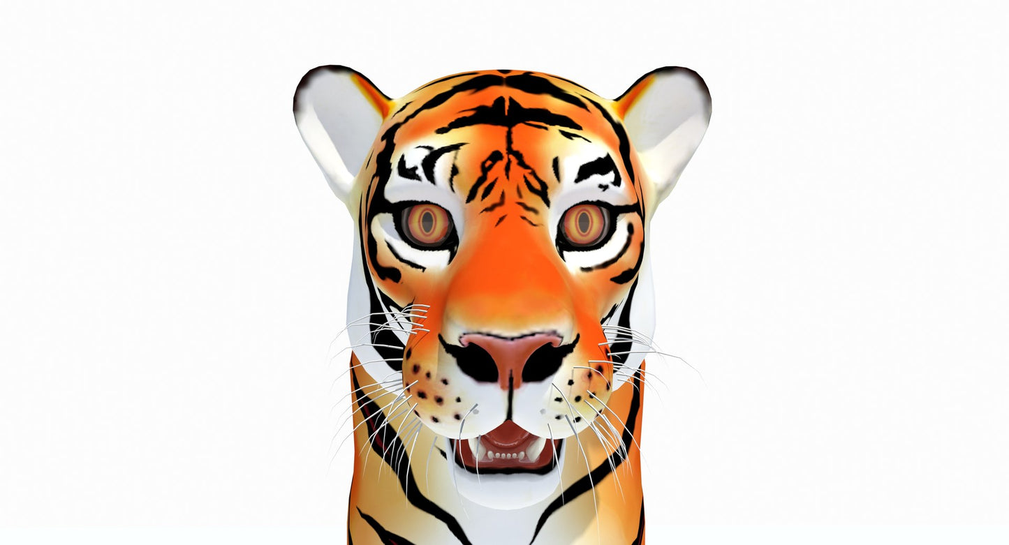 Cartoon Tiger 3D Model