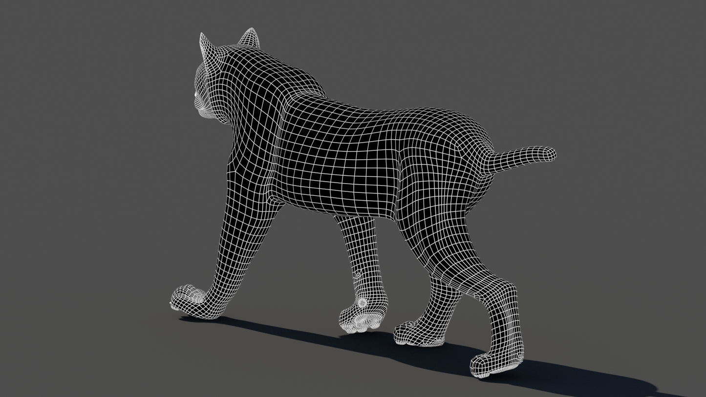 Tufted‑Ear Wildcats 3D Bundle — Caracal & Lynx (Rigged, Animated)