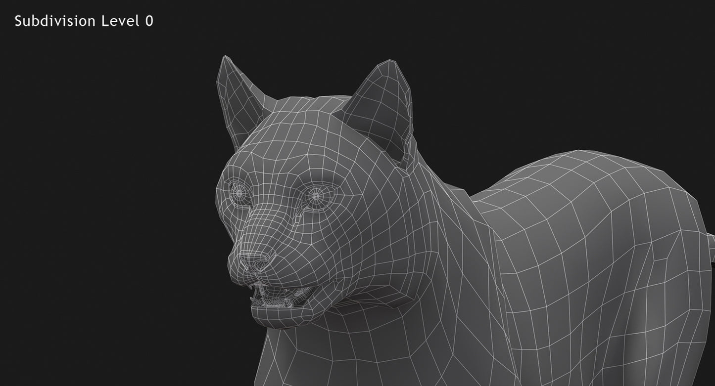 Animated White Eurasian Lynx Fur