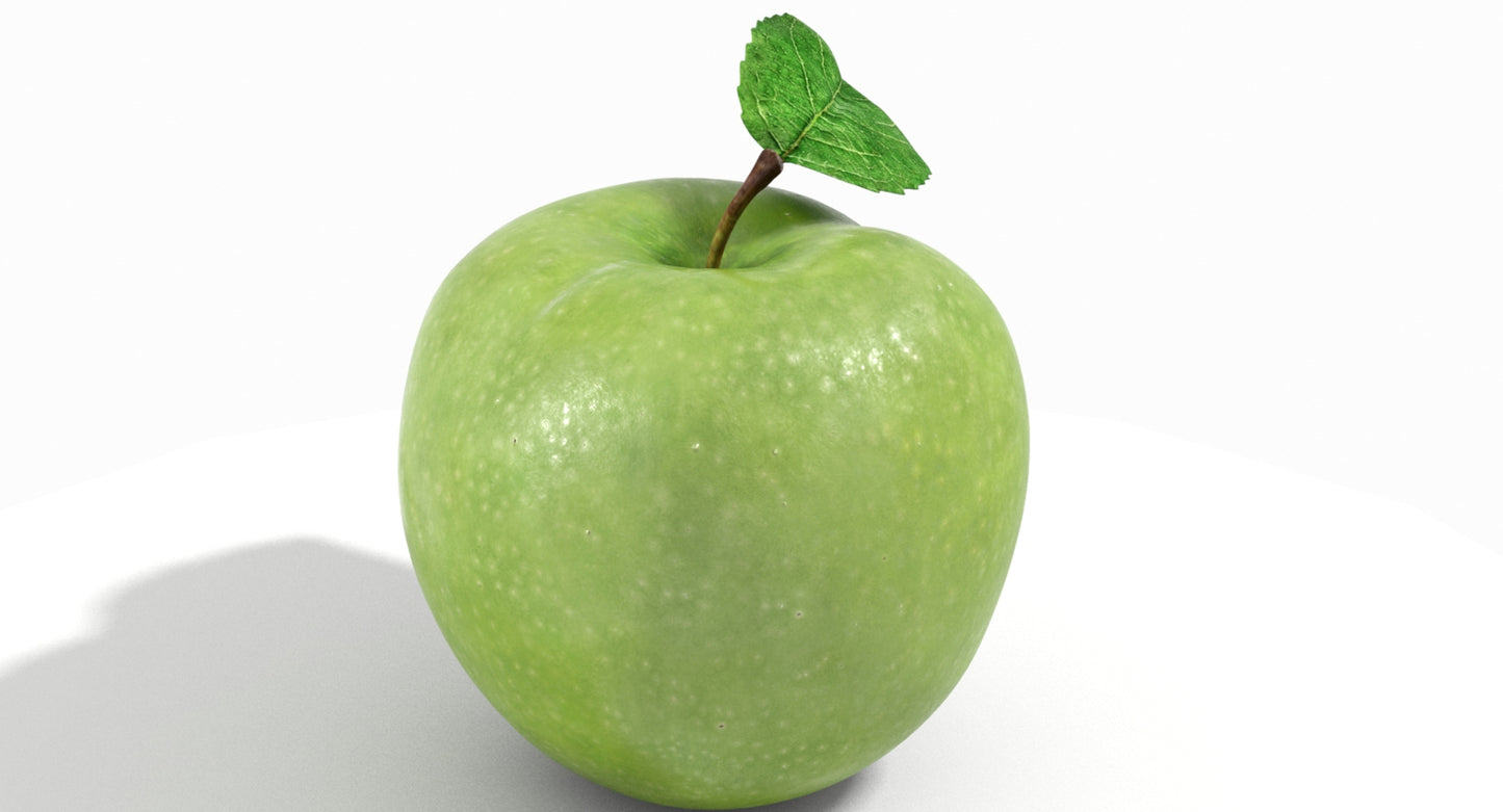 Green Apple 3d Model