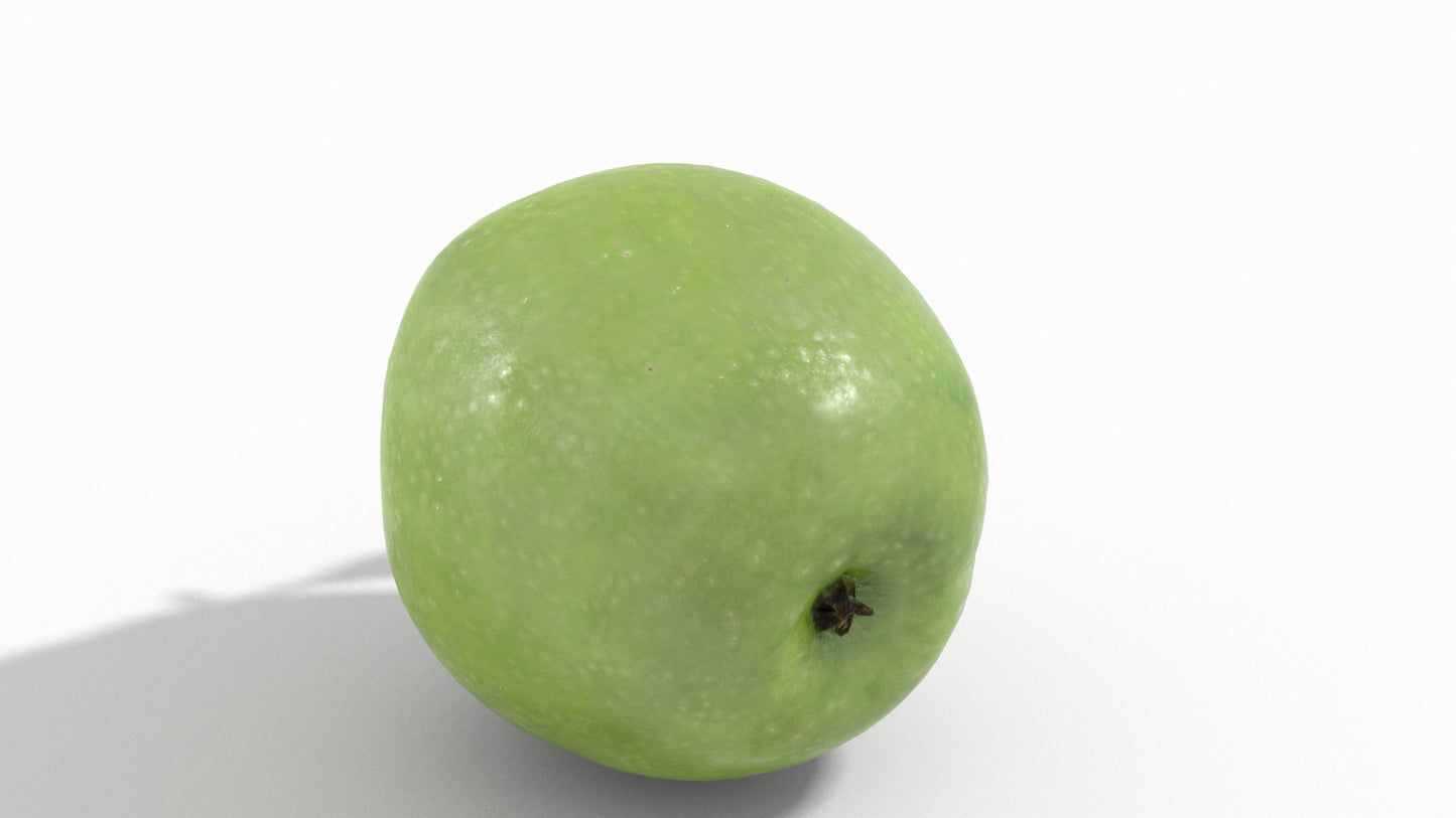 Green Apple 3d Model