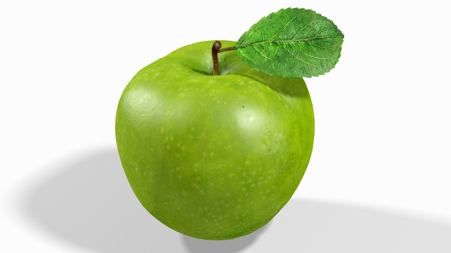 Green Apple 3d Model