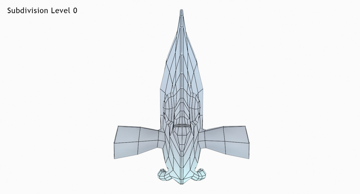Latticed Butterfly Fish 3D Model