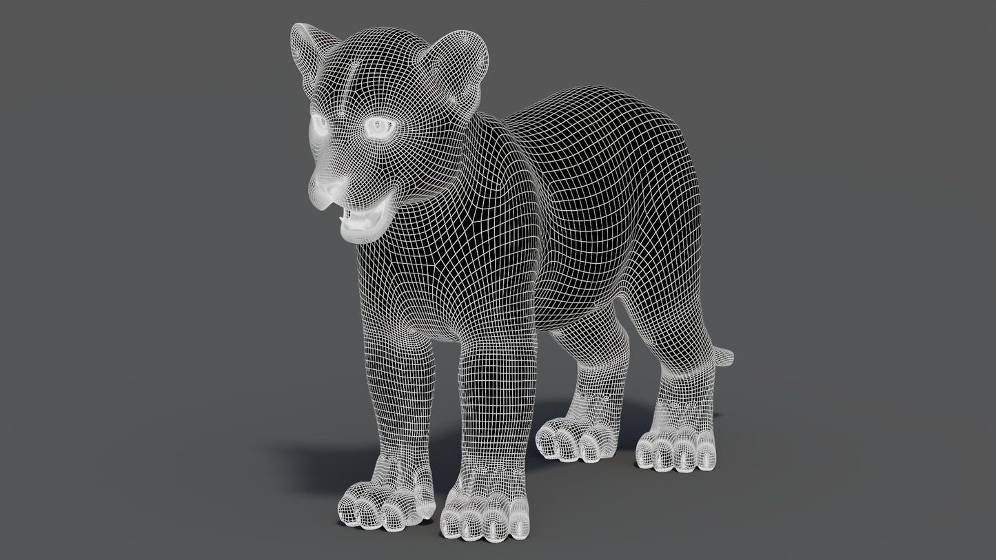 Leopard Cub 3D Model