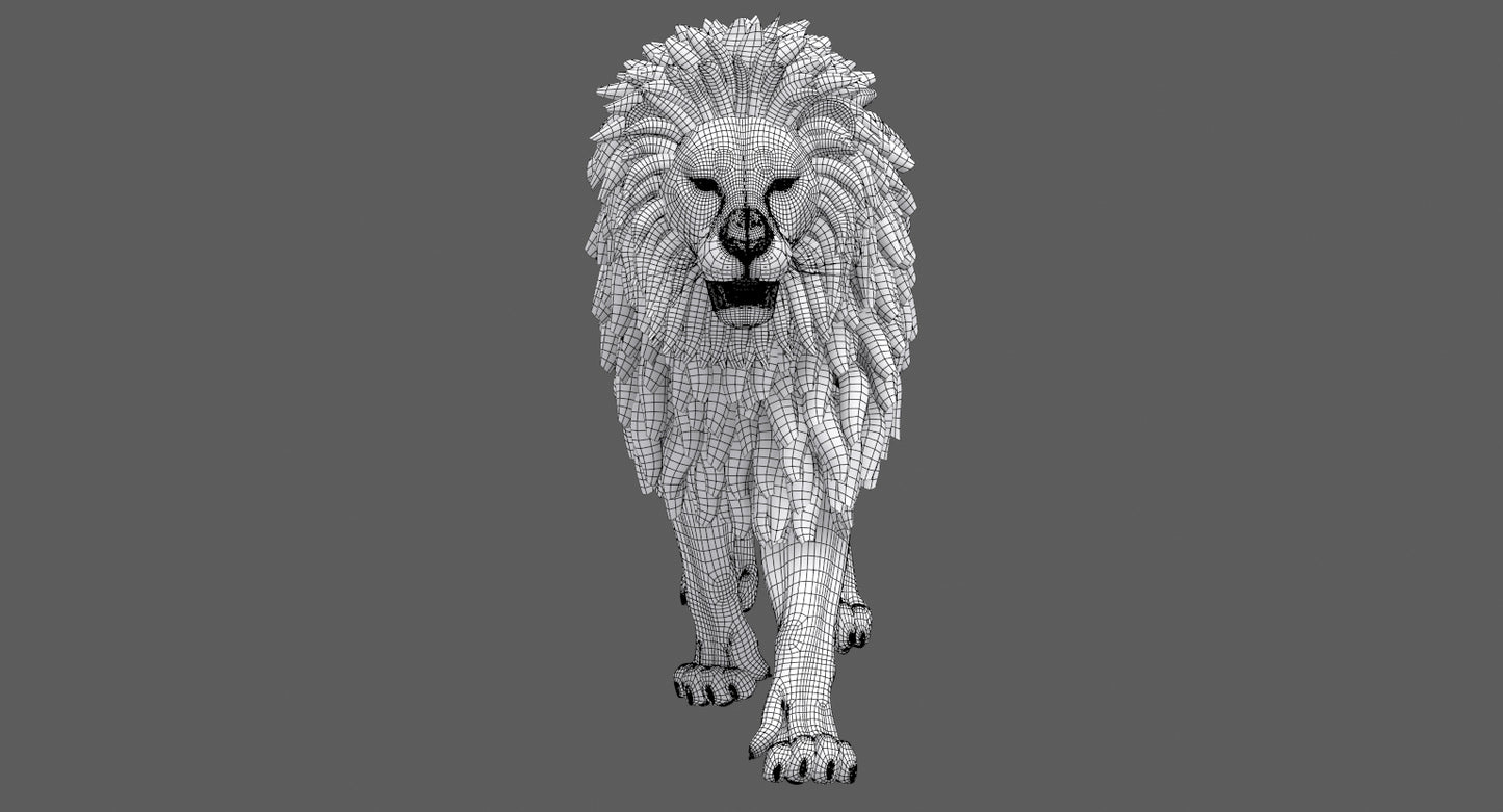 Lion 3D Model Animated