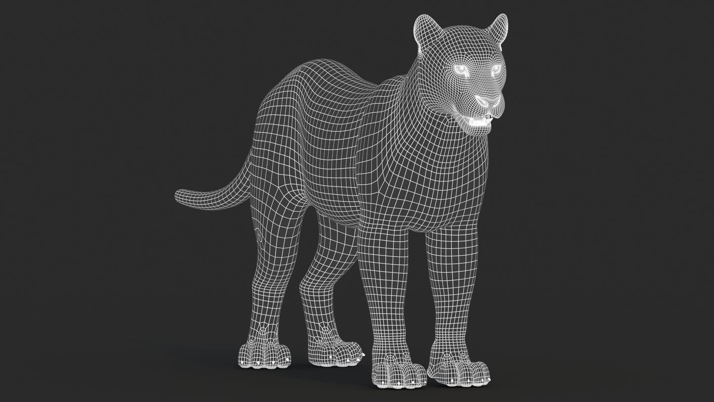 Black Panther 3D Model Fur