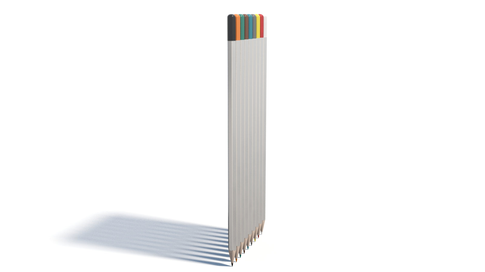 Realistic Colored Pencils 3D Model 360° view 1 frame 7