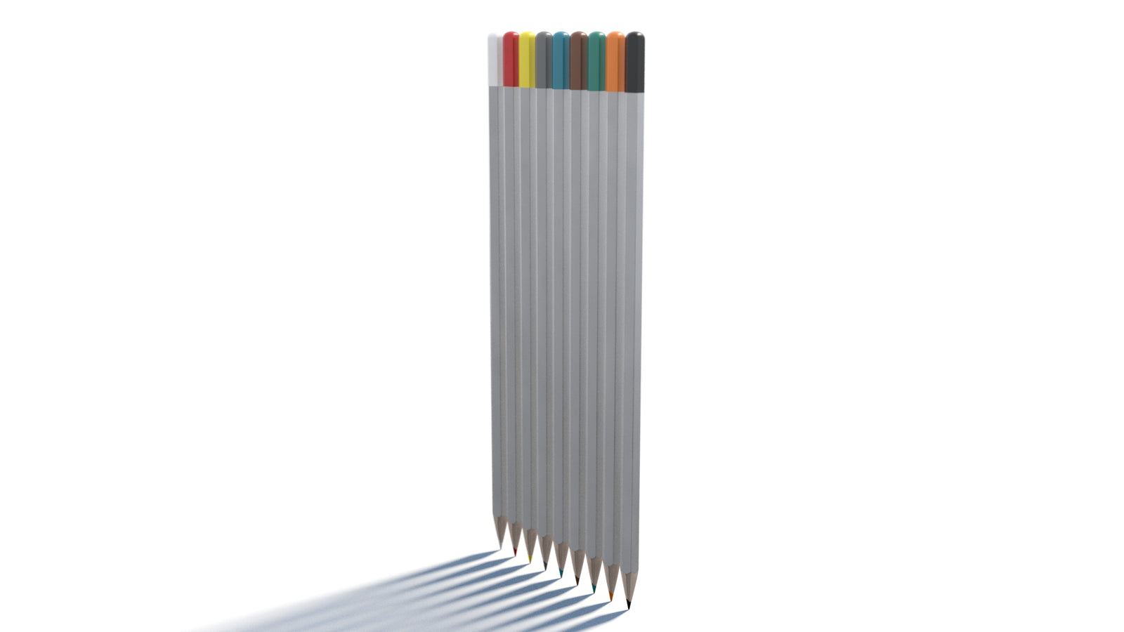 Realistic Colored Pencils 3D Model 360° view 1 frame 13