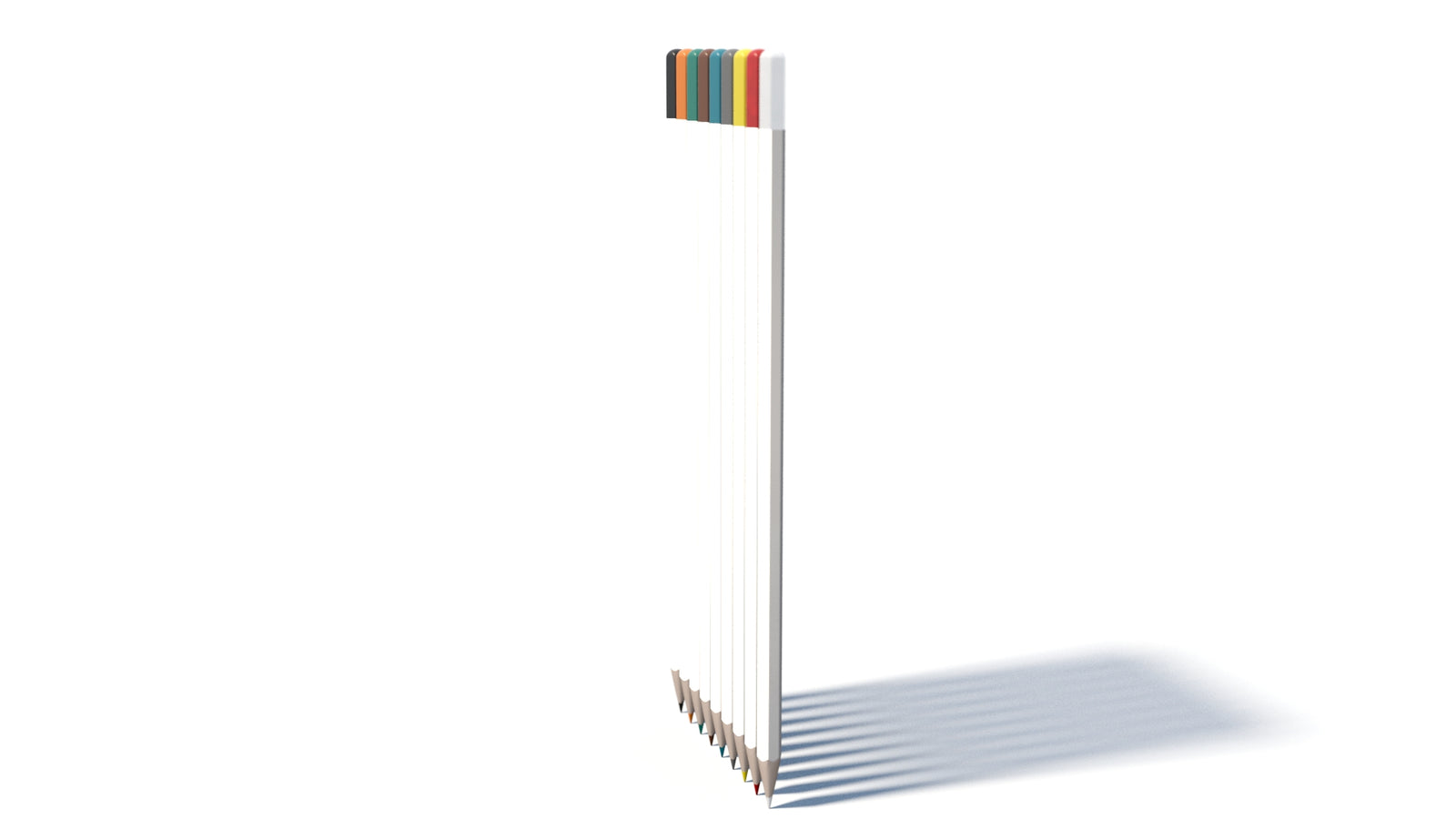 Realistic Colored Pencils 3D Model 360° view 1 frame 29