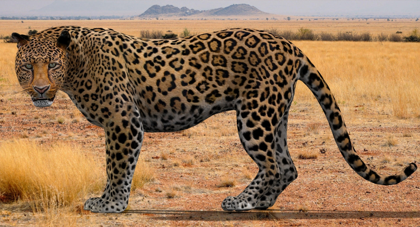 Leopard Rigged 3D Model