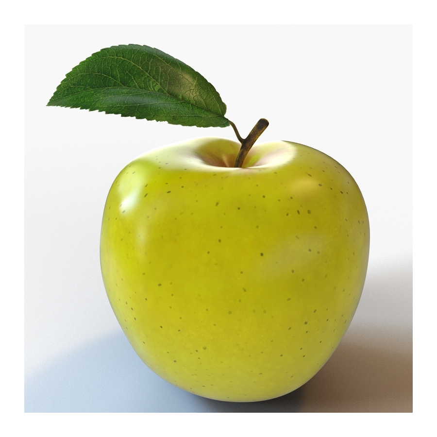 Yellow Apple 3d Model