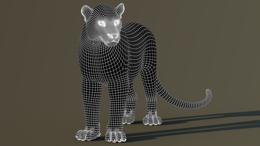 Rigged Leopard: Leopard Rigged 3D Model for Download - 139$ 