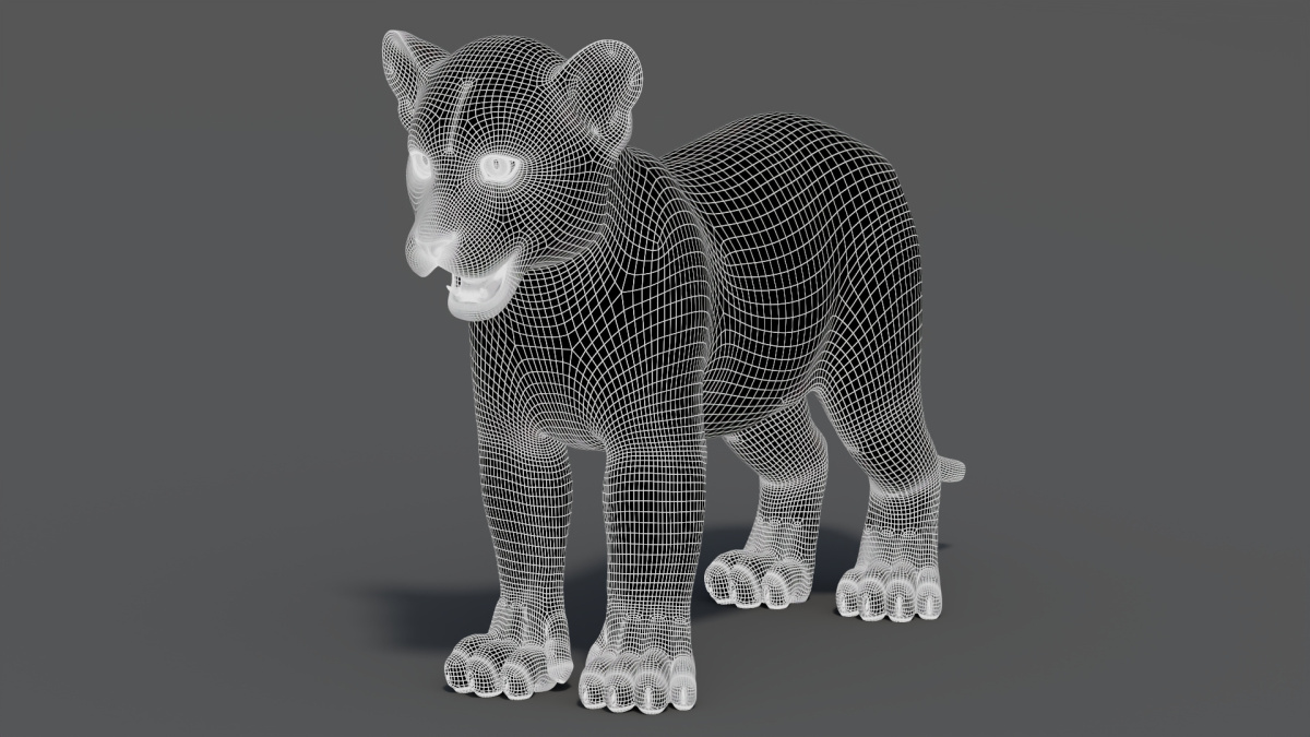 Leopard Cub: Animated Leopard Cub 3D Model for Download - 199$ 