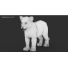 Lion Cub: Animated White Lion Cub 3D Model for Download - 189$ 