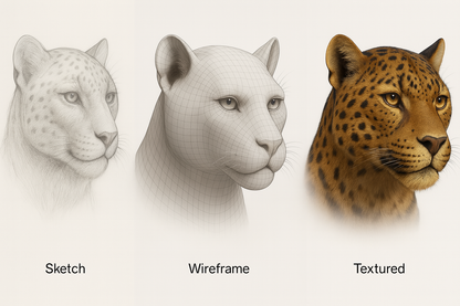 Custom Animal 3D Modeling Service (From Scratch)