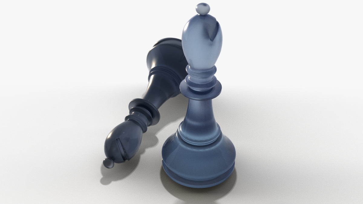 A realistic 3D model of the Bishop chess piece for Download