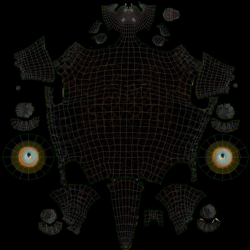 Rigged Black Panther 3D Model body UVs