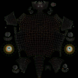 Black Panther 3D Model Body UVs Thumbnail