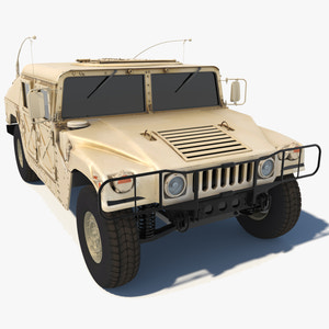 High-Quality HMMWV Hummer Military Vehicle 3D Model Thumbnail