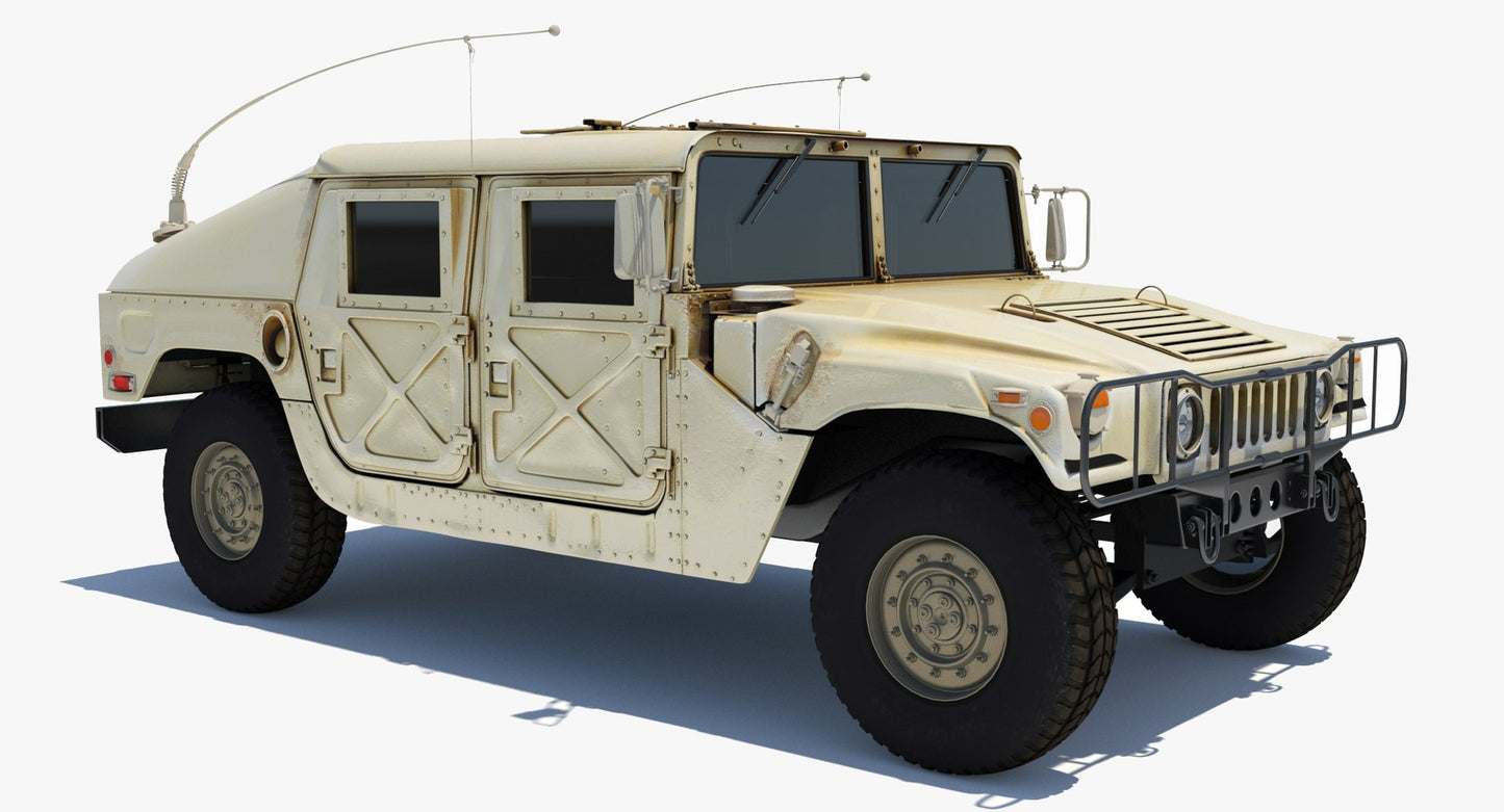 HMMWV Hummer Miliatry Vehicle 3D Model