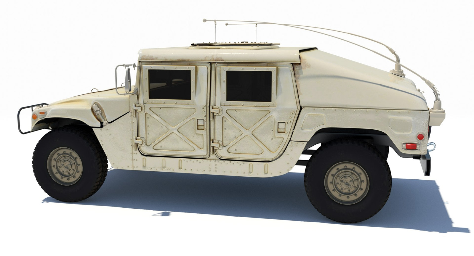 HMMWV Hummer Miliatry Vehicle 3D Model