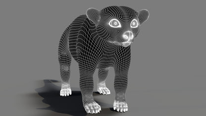 Rigged Kinkajou 3D Model Fur