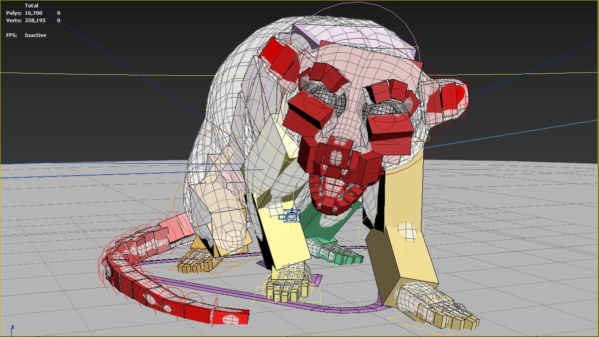 Rigged Kinkajou 3D Model