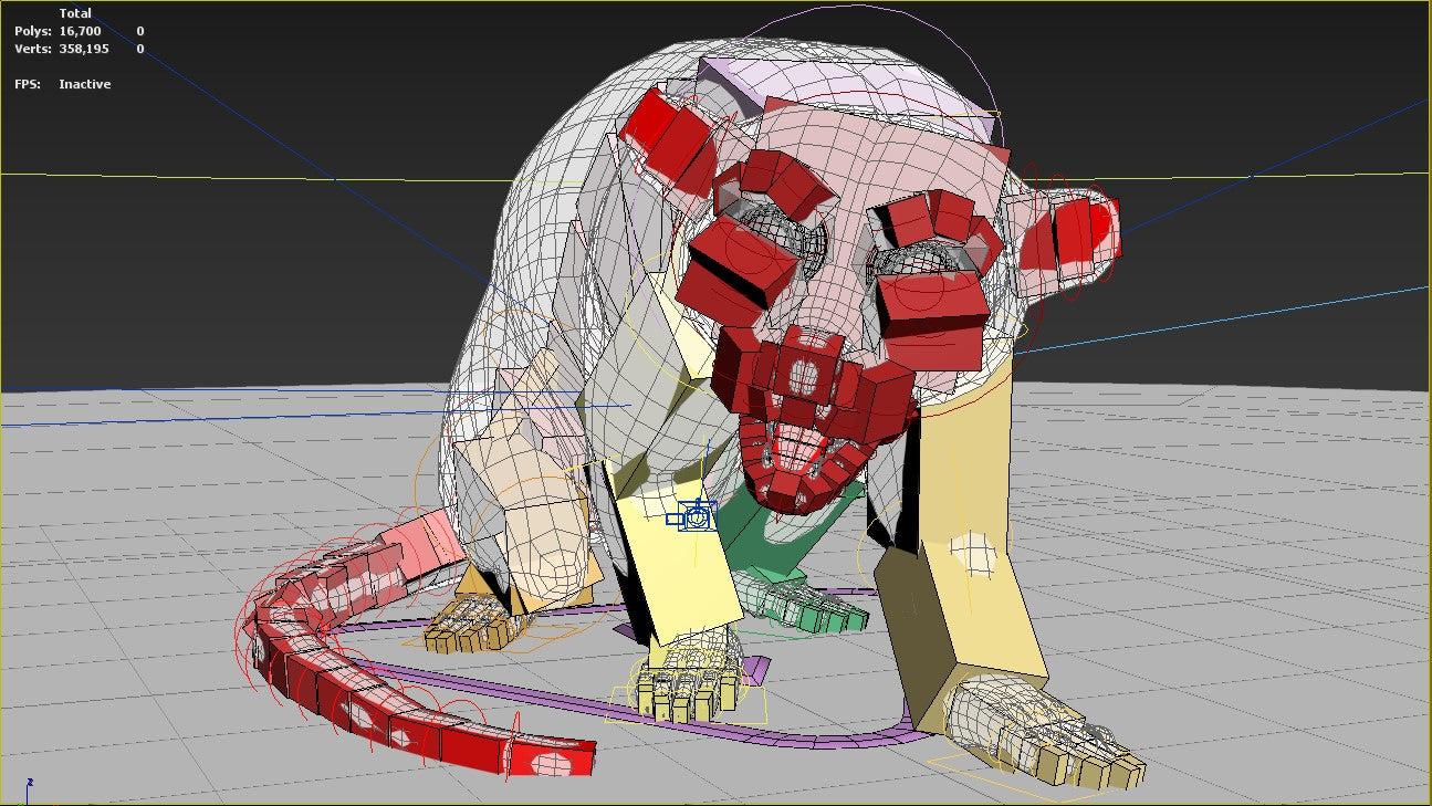 Rigged Kinkajou 3D Model