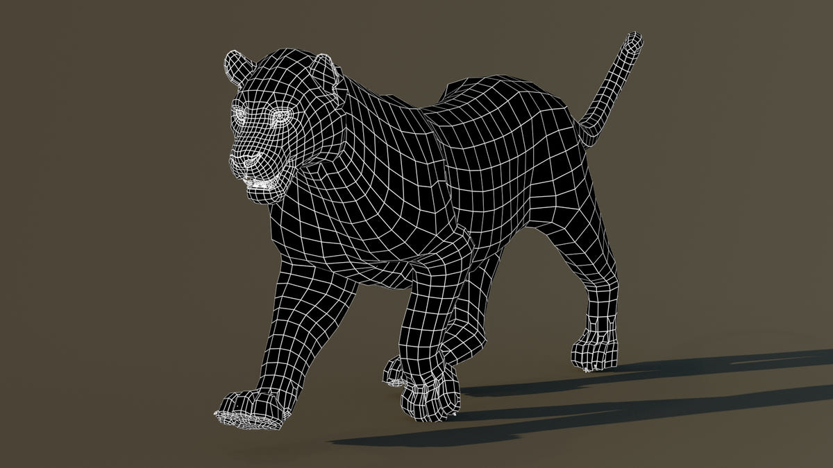 Big Cats Game-Ready 3D Model Bundle: Rigged and Animated