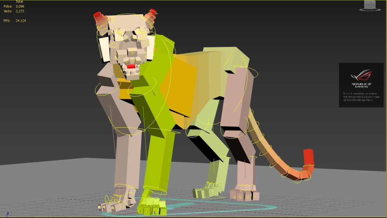 Rigged Leopard 3D Model - Rig with CAT Motion