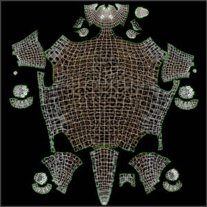 Leopard 3D Model Body UVs Thumbnail