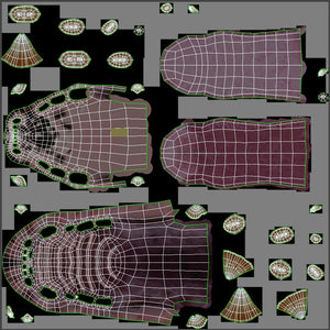 Leopard 3D Model Mouth UVs Thumbnail