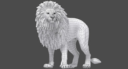 Lion 3D Model Rigged
