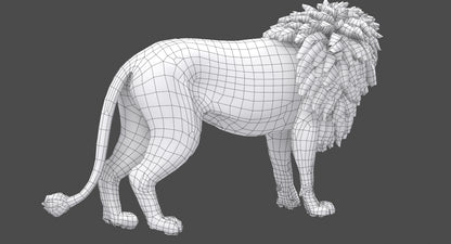 Lion 3D Model Rigged