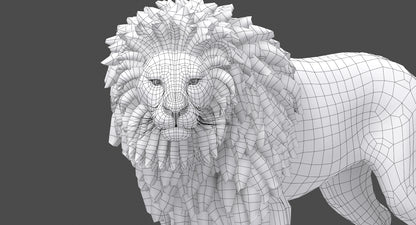Lion 3D Model Rigged