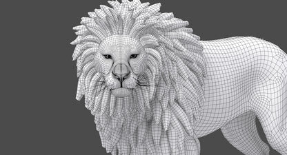 Lion 3D Model Rigged