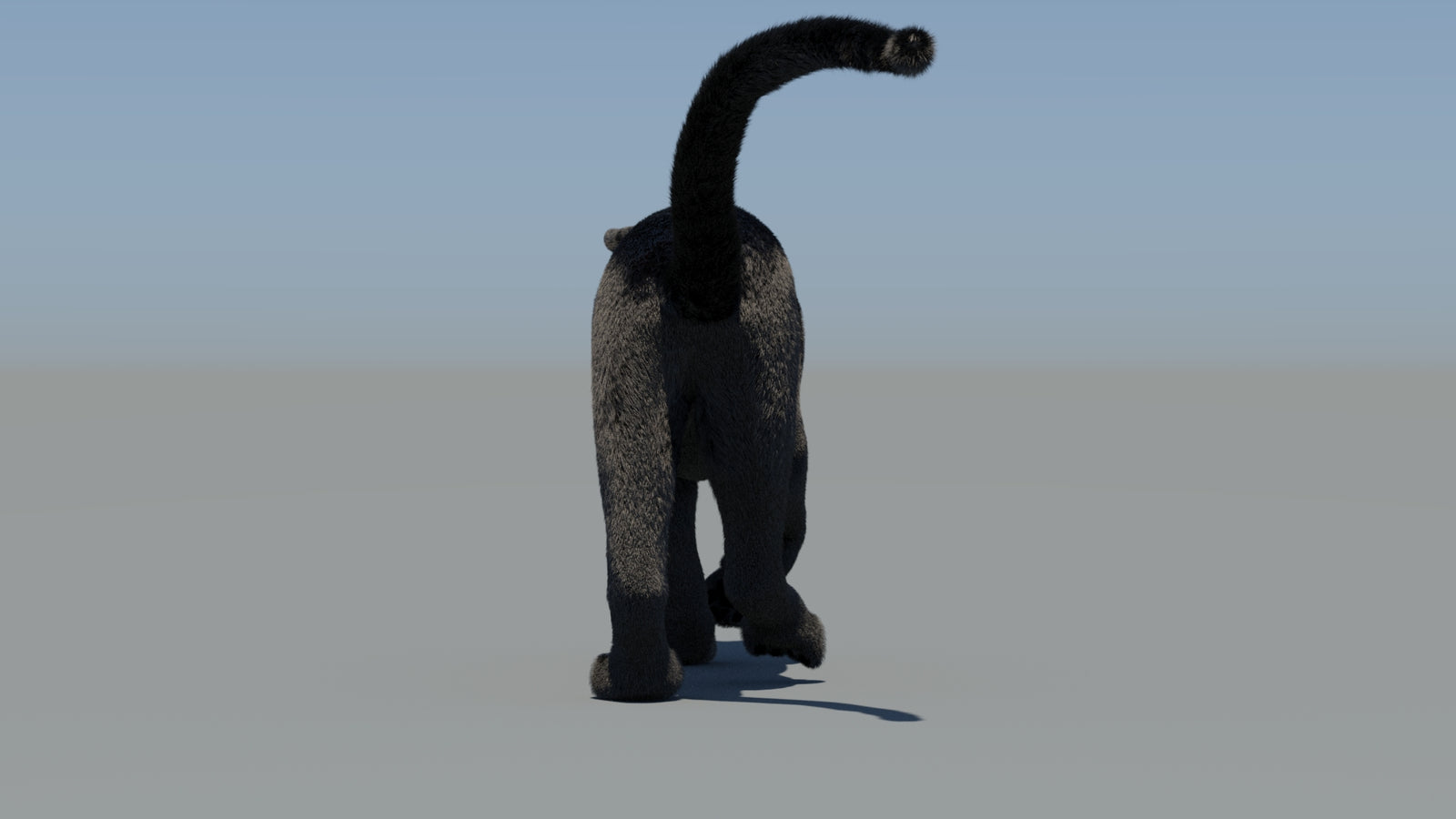 Animated Black Panther 3D Model Fur 360° view 6 frame 15