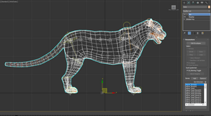 Rigged Jaguar 3D Model Thumbnail