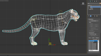 Rigged Jaguar 3D Model
