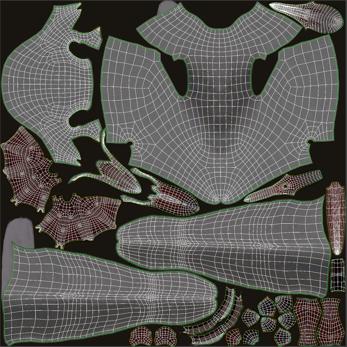 Seagull 3D Model Body UVs