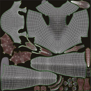 Seagull 3D Model Body UVs Thumbnail