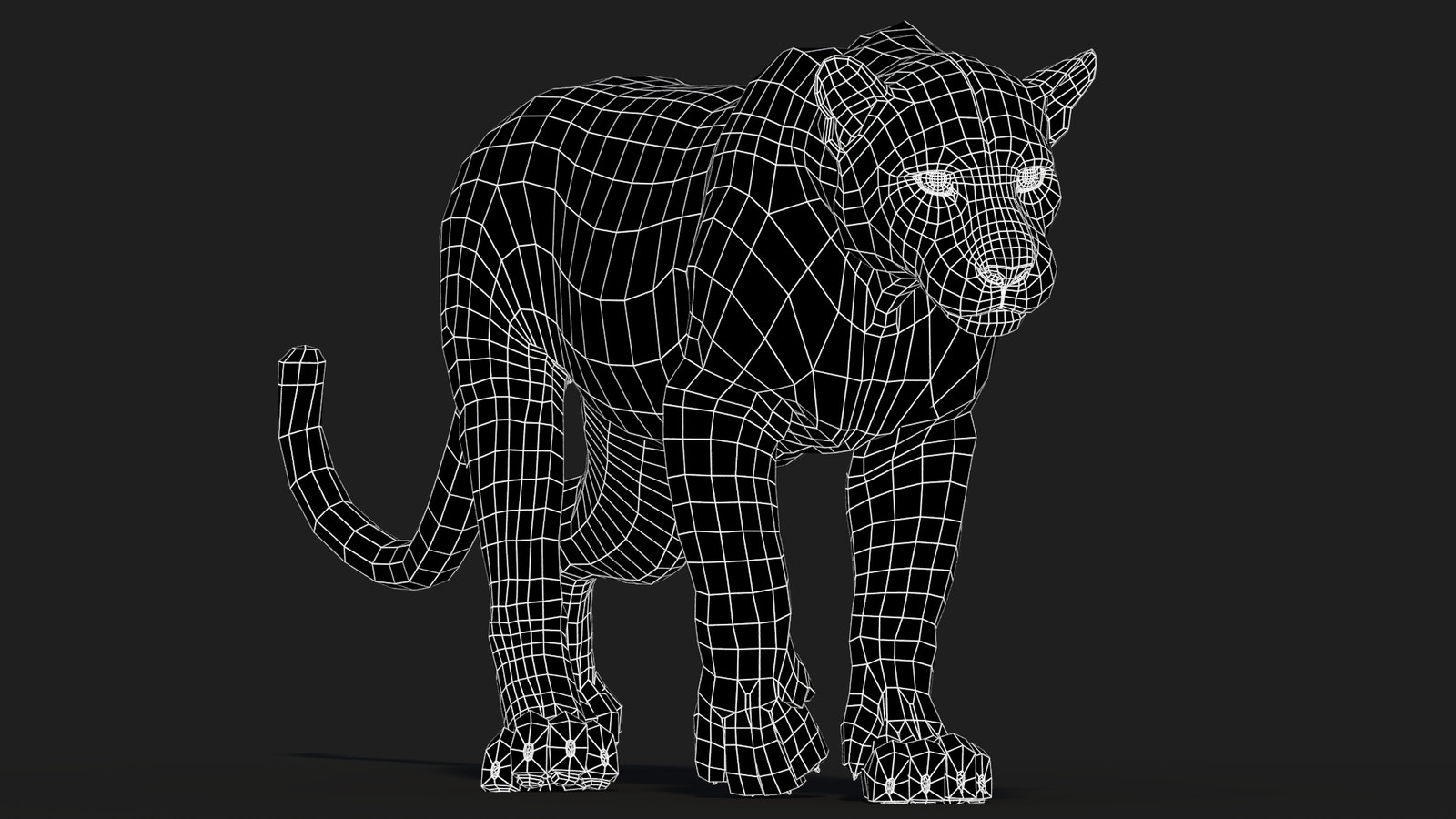 Big Cat 3D Model Rigged Animated Fur Bundle