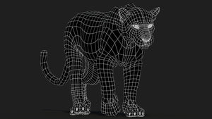 Big Cat 3D Model Rigged Animated Fur Bundle Thumbnail