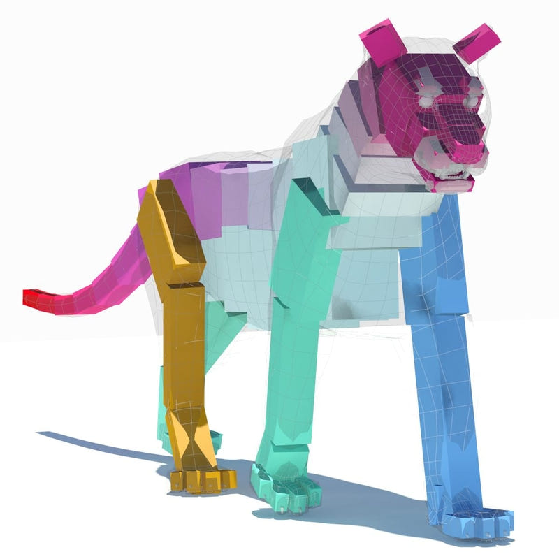 3d model tiger with CAT Motion Rigging