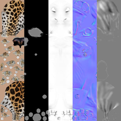 Amur Leopard 3D Model