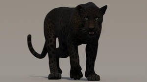 Animated Black Panther 3D Model for Game Thumbnail